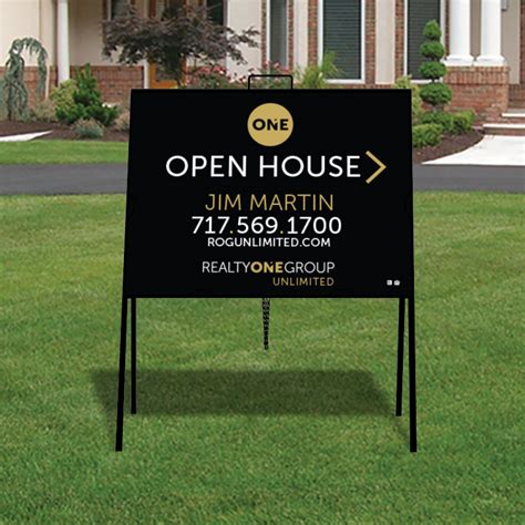 metal a-frame signs open house|open house signs examples.